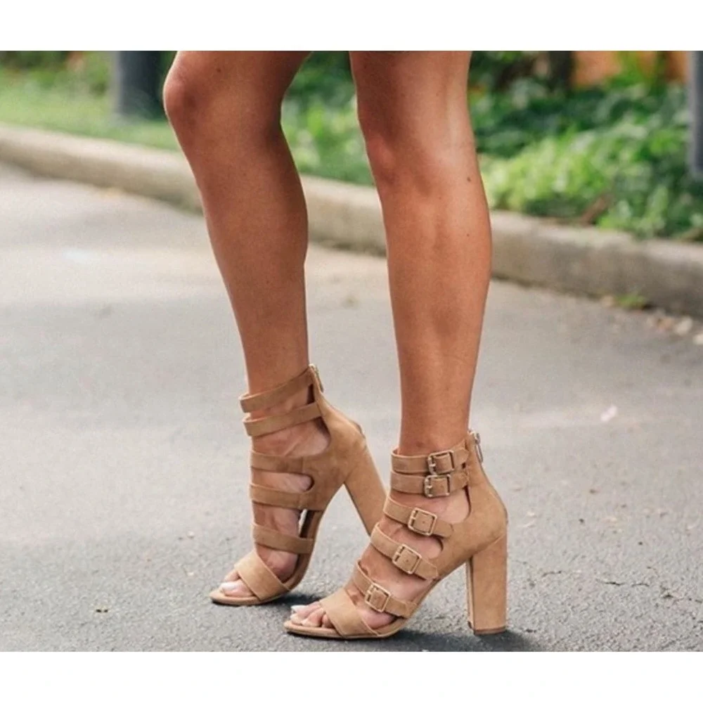 Sam Edelman‎ Womens Yasmina Suede Buckle Sandals Gladiator 7